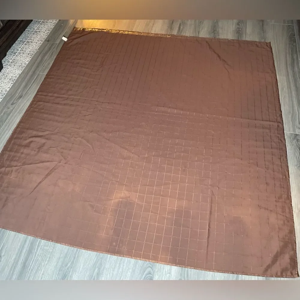 🔥❤️🔥 72” Fabric Shower Curtain Expresso Brown Textured Embroidery Geomet…